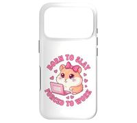 Born to Slay Forced to Work Funny Hamster Viral Meme Women Coque pour iPhone 17 Pro