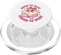 Born to Slay Forced to Work Funny Hamster Viral Meme Women PopSockets PopGrip pour MagSafe