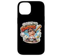 Born to Swing Boys Kids Baseball Batter Player Citation Dire Coque pour iPhone 14