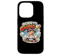 Born to Swing Boys Kids Baseball Batter Player Citation Dire Coque pour iPhone 14 Pro