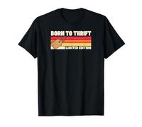 Born To Thrift Édition limitée rétro années 70 Motif rayures T-Shirt