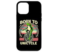 Born to Unicycle Monocycle Vintage Frog Riding Monocycle Coque pour iPhone 12 Mini
