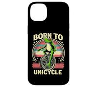 Born to Unicycle Monocycle Vintage Frog Riding Monocycle Coque pour iPhone 14 Plus