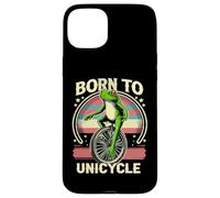 Born to Unicycle Monocycle Vintage Frog Riding Monocycle Coque pour iPhone 15 Plus