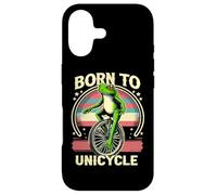 Born to Unicycle Monocycle Vintage Frog Riding Monocycle Coque pour iPhone 17