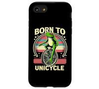 Born to Unicycle Monocycle Vintage Frog Riding Monocycle Coque pour iPhone SE (2020) / 7/8