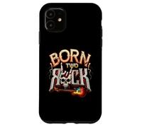 Born Two Rock Guitare électrique Rock and Roll 2nd Birthday Coque pour iPhone 11