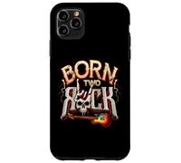 Born Two Rock Guitare électrique Rock and Roll 2nd Birthday Coque pour iPhone 11 Pro Max