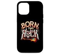 Born Two Rock Guitare électrique Rock and Roll 2nd Birthday Coque pour iPhone 12/12 Pro