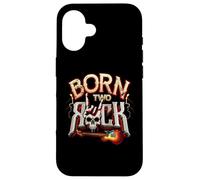 Born Two Rock Guitare électrique Rock and Roll 2nd Birthday Coque pour iPhone 16