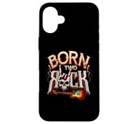 Born Two Rock Guitare électrique Rock and Roll 2nd Birthday Coque pour iPhone 16 Plus