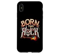 Born Two Rock Guitare électrique Rock and Roll 2nd Birthday Coque pour iPhone XS Max