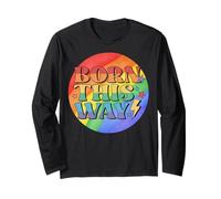 Born Way This Rainbow Retro Pride Esthétique Manche Longue