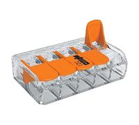Borne 221 mini 5X6mm² à levier - Boite de 15-221615 - WAGO