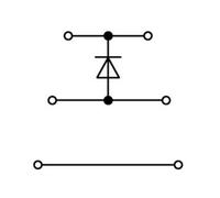 Borne à diode à 3 étages WAGO 870-590/281-410 5 mm ressort de traction Affectation: L gris 50 pc(s)