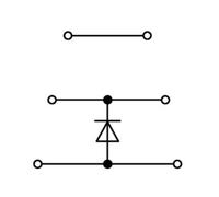 Borne à diode à 3 étages WAGO 870-590/281-675 5 mm ressort de traction Affectation: L gris 50 pc(s)