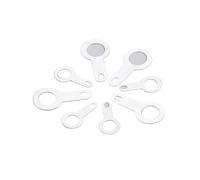 Borne à souder à tête unique Borne à souder à tête en cuivre plaqué argent M2.2M2.7M3.2M4.2M5.2M6.2M8.2 Rondelle de soudure circulaire Feuille de soudage Cosse à souder(M5.2,50Pcs)