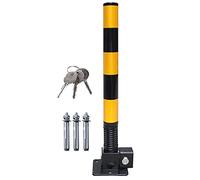 Borne antivol pour place de parking | Poteau de sécurité pliable et verrouillable | Système anti-collision à ressort flexible | 600 x 60 mm | Clés incluses
