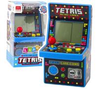 Borne arcade Leantoys Mini borne d'arcade rétro Tetris, 49 jeux, 1 676 niveaux, bleu, LEAN Toys