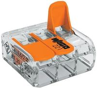 Borne - bornier Wago - 221-413 - Connecteur universel 3x4mm2 transparent orange avec leviers ()