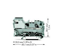 Borne collectrice de potentiel WAGO 2006-7111 7.50 mm ressort de traction gris 50 pc(s)
