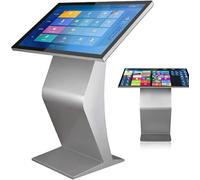 Borne D'affichage Numérique Sur Pied Style K 21.5/32 Pouces 22Inches-Silver | écran Tactile Ips HD 1080p Sur Pied Style K,Pour Intérieur,Pour L'orientation Centre Commercial,La Commande Libre-Service