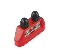 Borne de barre omnibus 12 V M10 200 A Bloc de distribution d'alimentation de batterie pour voitures, camping-cars, yachts avec plaque de contact en laiton, base isolée en nylon et clous en acier