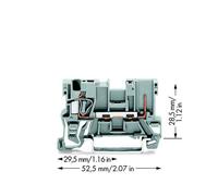 Borne de base WAGO 769-176 5 mm ressort de traction Affectation: L gris 100 pc(s)