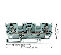 Borne de base WAGO 769-191 5 mm ressort de traction Affectation: L gris 50 pc(s)