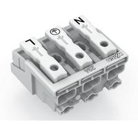 Borne de branchement secteur WAGO 294-4003 flexible: - rigide: 0.5-1.5 mm² Nombre de pôles: 3 blanc 500 pc(s)