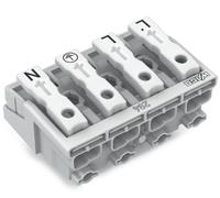 Borne de branchement secteur WAGO 294-4004 flexible: - rigide: 0.5-1.5 mm² Nombre de pôles: 4 blanc 500 pc(s)