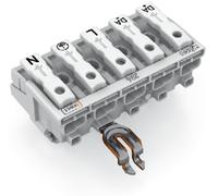 Borne de branchement secteur WAGO 294-8335 flexible: - rigide: 0.5-2.5 mm² Nombre de pôles: 5 blanc 250 pc(s)