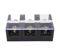 Borne De Câble Double Rangée, Bloc De Jonction 3 Positions 200A 600V, Avec Couverture Transparente - Contact En Cuivre Épais, Isolation PC Résistante, Pour Distribution (3ème poste (2003))