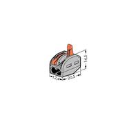 Borne de connexion 2 voies fils rigide et souple boite de100