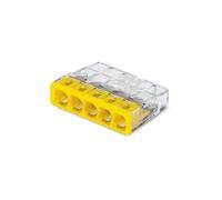 Borne de connexion 5 voies fils rigide boite de 100