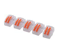 Borne de connexion à levier lot de 5 bornes 0,2-4mm2 32A 2 fils