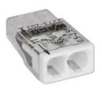 Bornes 2 entrées (0.5-2.5mm) Blanc boite de 100 pièces - WAGO - 2273-202