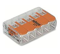 Borne de connexion WAGO 221 COMPACT avec leviers de commande, borne de connexion 2/3/5 fils (221-415, 75)