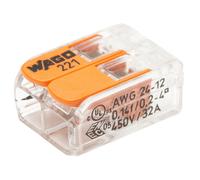 Borne de connexion - WAGO - S221 - Pack de 15 - Transparent - 32A