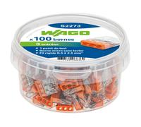 Borne de connexion - WAGO - S2273 - 100 mini bornes - 3 fils - Contrôle visuel facile