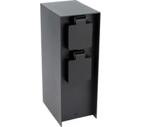 - Borne de jardin à fixer 4x16A IP44 - Aluminium Noir