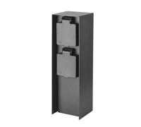 Borne de jardin graphite 2 prises 2x16A 23cm 3600W IP54 V-TAC