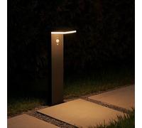 Borne de jardin solaire JACKSON, forte puissance 600 lumens, 3 modes d'éclairages, borne extérieure à piquet ou fixer