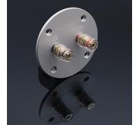 Borne de jonction ronde en cuivre pur, boîte de haut-parleur à 2 positions en alliage d'aluminium, 75mm, 1 pièce Nipseyteko