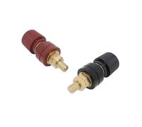 Borne de Liaison Connecteur de borne de jonction d'alimentation à Goujon en Laiton de 6 mm, 8 mm, 10 mm, borne de Remplacement M6, M8, M10(6mm Red 1pcs)