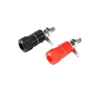Borne de Liaison Lot de 2 connecteurs Jack à écrou de borne de Connexion de 4 mm(1 Red 1 Black)