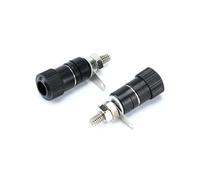 Borne de Liaison Lot de 2 connecteurs Jack à écrou de borne de Connexion de 4 mm(2pcs Black)