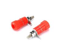 Borne de Liaison Lot de 2 connecteurs Jack à écrou de borne de Connexion de 4 mm(2pcs Red)
