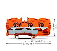 WAGO 2010-1302 - Borne de passage, 3 conducteurs, Ø 0,5 - 10,0 mm