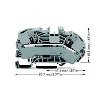 Borne de passage - WAGO - 2016-7601 - 12 mm - Ressort de traction - 20 pièces